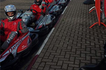 Revving up for a great day on the karts!